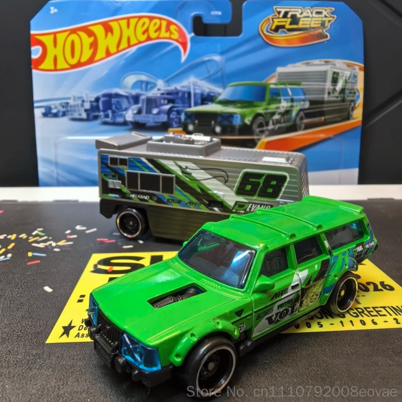 Mattel Toy Hot Wheels - 本物のホットウィール合金製カーモデル、ボルボ240、ドリフトキャンパー、輸送用トレーラー、トラックフリート、おもちゃのモデル、コレクションアイテム、創造性を刺激するカートイ。