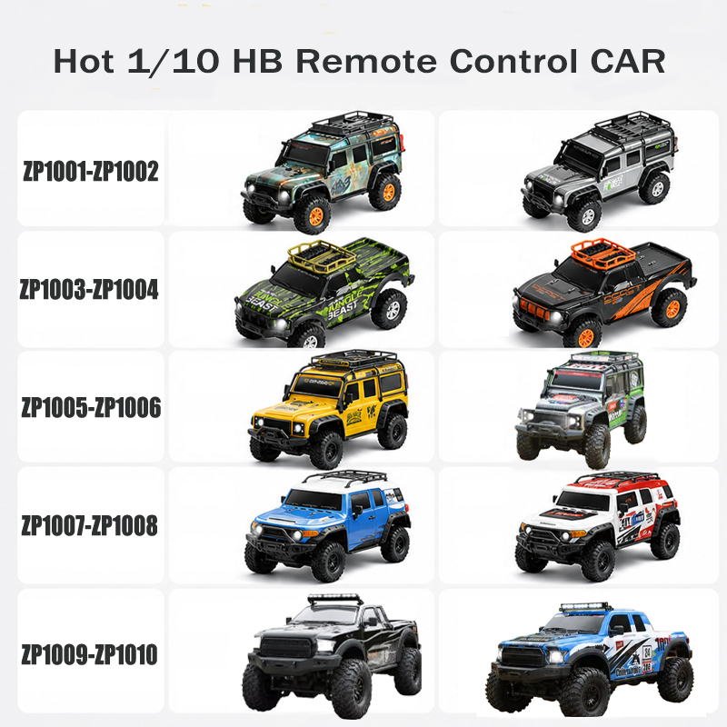 Hot Wheels Car Monster Trucks - ホット1/10 HB ZP1001-ZP1010 リモートコントロール フルスケール 四輪駆動