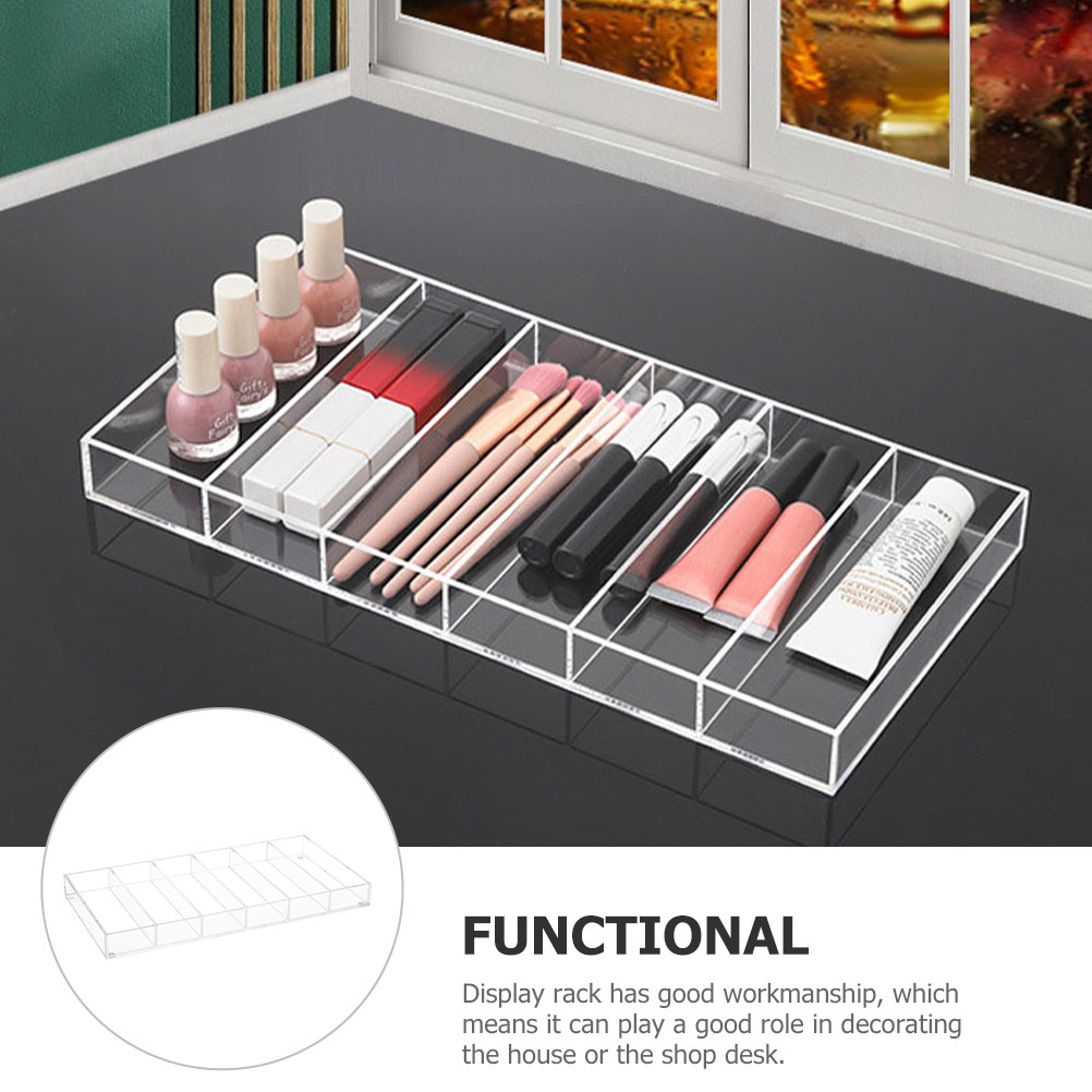 Display Case Acrylic - 透明アクリル製サングラストレイ 6グリッド サングラスオーガナイザー ディスプレイラック ジュエリー時計ホルダー アイウェア収納ケース
