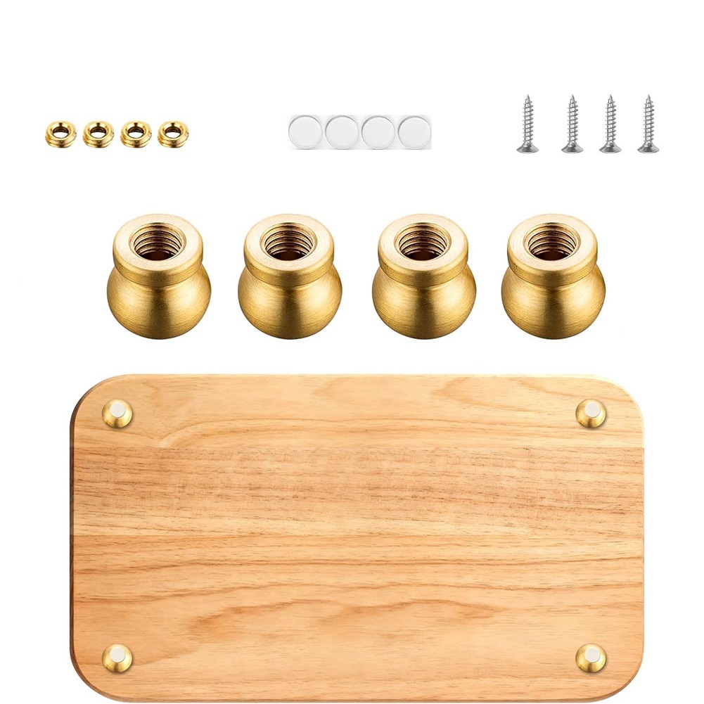真鍮製ボードフィート4個セット：カッティングボード、サービン - Display Risers Set のレビューと価格