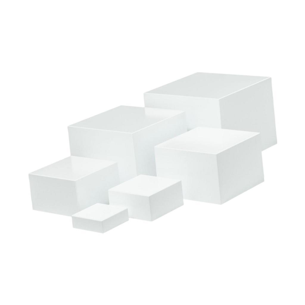 アクリル製ビュッフェライザーセット、多サイズ中空底フードディ - Display Risers Set のレビューと価格
