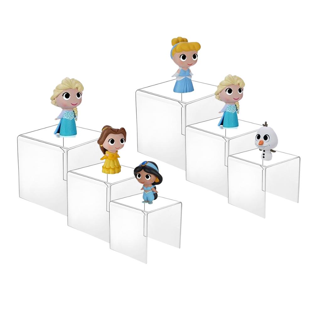 透明アクリル製ディスプレイライザー POPフィギュア用 2セ - Display Risers Set のレビューと価格