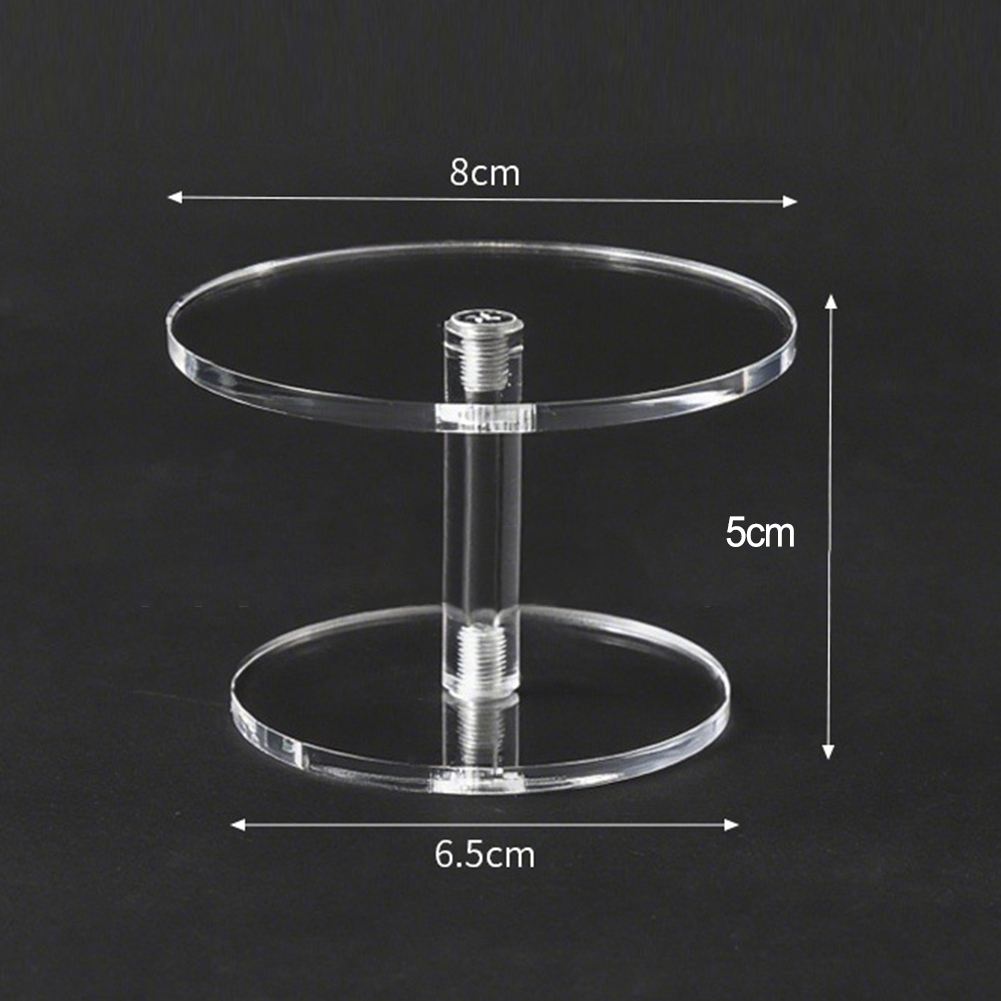 3ピースセットの透明アクリル製丸型ディスプレイライザー、高さ - Display Risers Set のレビューと価格
