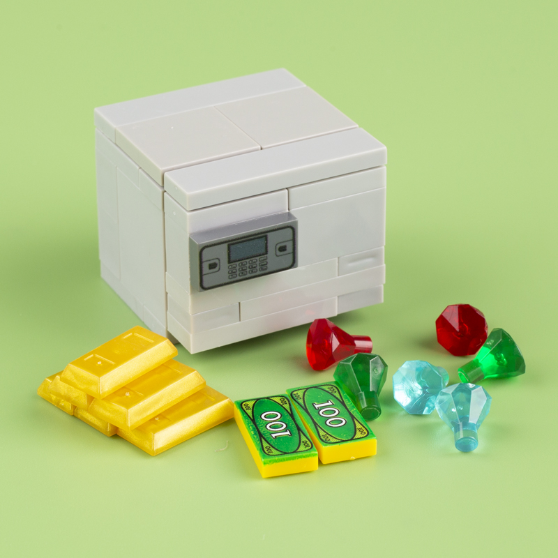 MOC 市金庫金庫ビルディングブロック ATM マネージュエ - Lego Set Creator のレビューと価格
