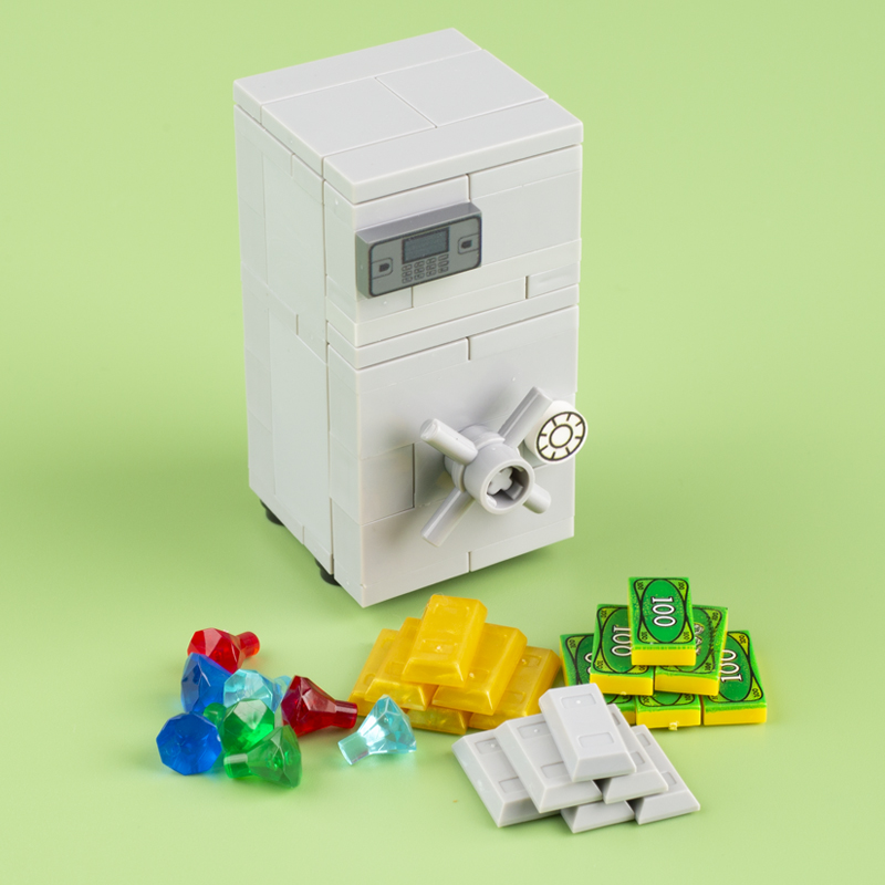 MOC 市金庫金庫ビルディングブロック ATM マネージュエ - Lego Set Creator のレビューと価格