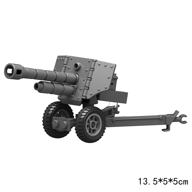MOC第二次世界大戦軍用銃砲組み立てブロック重兵器戦争シーン - Lego Minifigure Holder のレビューと価格