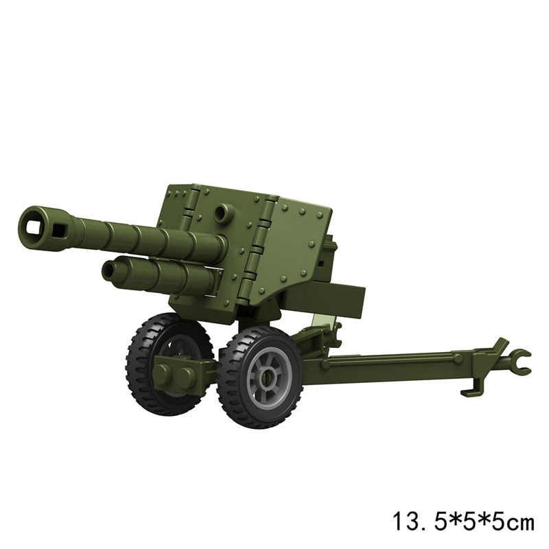 MOC第二次世界大戦軍用銃砲組み立てブロック重兵器戦争シーン - Lego Minifigure Holder のレビューと価格