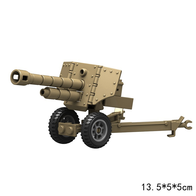 MOC第二次世界大戦軍用銃砲組み立てブロック重兵器戦争シーン - Lego Minifigure Holder のレビューと価格